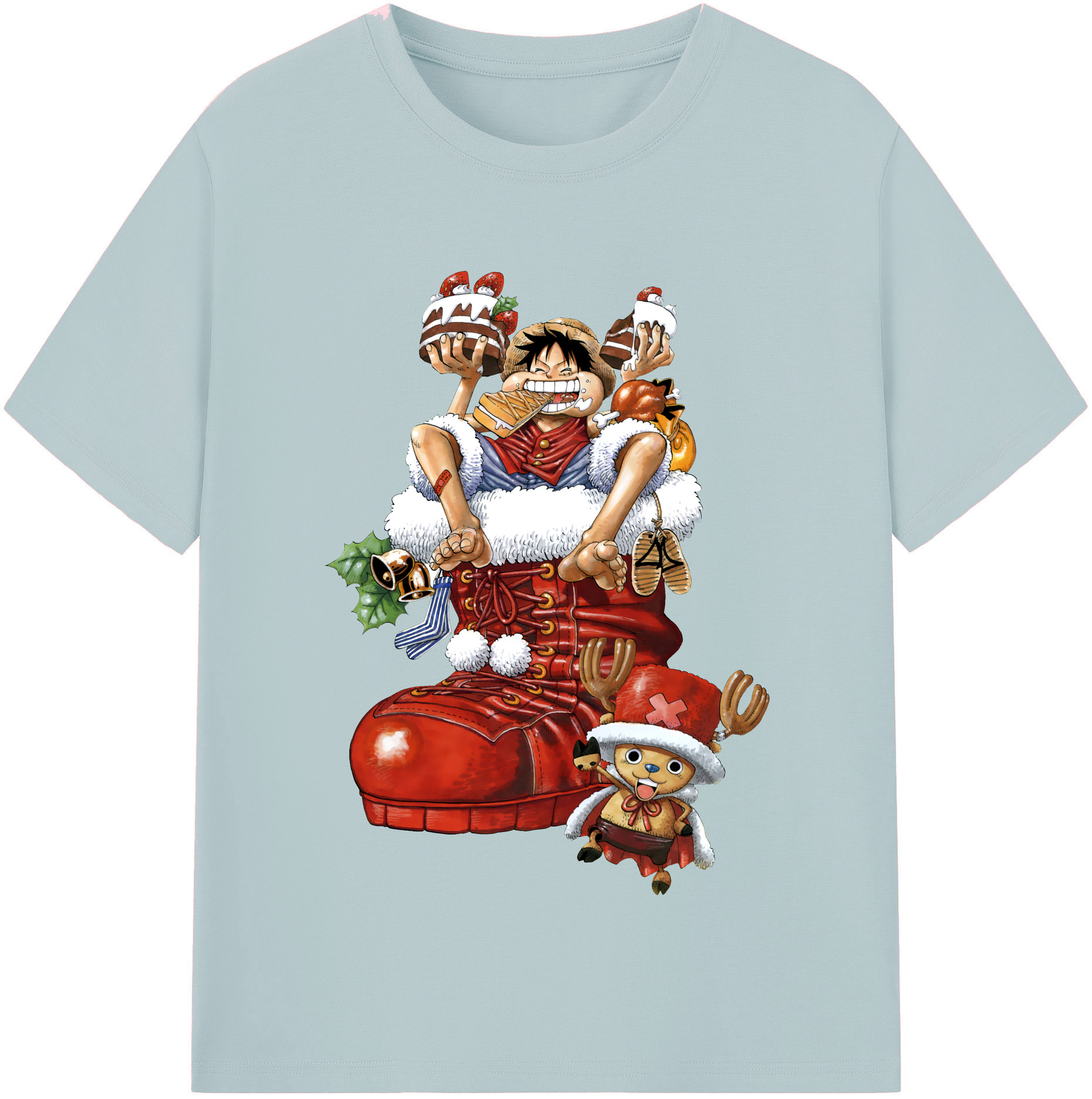 ワンピース モンキー・D・ルフィ ONE PIECE Monkey D. Luffy 綿100％半袖Tシャツ（フロントプリント）